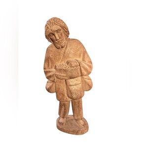 Vintage carved wood statue